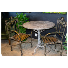 Load image into Gallery viewer, 19th Century French Marble and Iron Bistro Table
