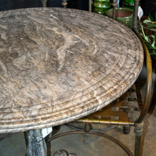 Load image into Gallery viewer, 19th Century French Marble and Iron Bistro Table