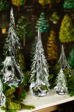 Load image into Gallery viewer, Simon Pearce 5-Sided Glass Evergreen Tree, 14"