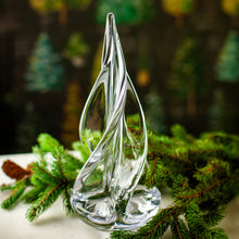 Load image into Gallery viewer, Simon Pearce Spiral 4-Sided Glass Tree, 12"
