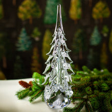 Load image into Gallery viewer, Simon Pearce 5-Sided Glass Evergreen Tree, 14"