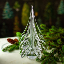 Load image into Gallery viewer, Simon Pearce Spruce Glass Evergreen Tree, 10"