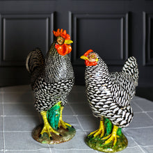Load image into Gallery viewer, Vintage Majolica Hen & Rooster Pair