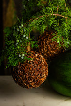 Load image into Gallery viewer, Gilded Star Anise Bulb Ornament, Set of 3