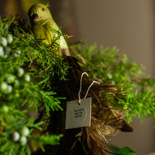 Load image into Gallery viewer, Green Tail Feather Bird Ornament
