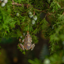 Load image into Gallery viewer, Rhinestone Frog Ornament, Set of 3