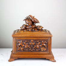 Load image into Gallery viewer, German Black Forest Carved Cigar Box, 1880s