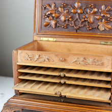 Load image into Gallery viewer, German Black Forest Carved Cigar Box, 1880s