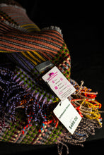 Load image into Gallery viewer, Wallace Sewell Lambswool Block Print and Pinstripe Multi Color Throw