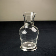 Load image into Gallery viewer, Wine or Floral Liter Carafe, Crystal Glass with Pewter, Handcrafted in Italy