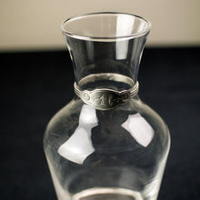 Load image into Gallery viewer, Wine or Floral Liter Carafe, Crystal Glass with Pewter, Handcrafted in Italy