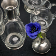 Load image into Gallery viewer, Wine or Floral Liter Carafe, Crystal Glass with Pewter, Handcrafted in Italy
