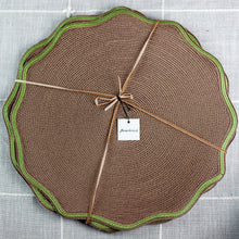 Load image into Gallery viewer, Rustic Piped Oxford Placemets, Set of 4