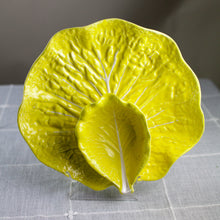 Load image into Gallery viewer, Portuguese Secla Yellow Cabbageware Chip and Dip Server