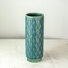 Load image into Gallery viewer, Rörstrand Eterna Green Cylinder Vase 8.5" - 1964 - Gunnar Nylund