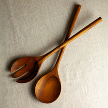 Load image into Gallery viewer, Teak Salad Serving Set