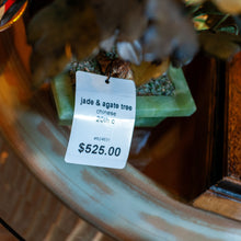 Load image into Gallery viewer, Chinese Jade & Agate Carved Bonsai Flower Tree, 13"