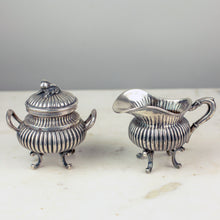 Load image into Gallery viewer, European Silver Creamer and Sugar Set