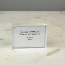 Load image into Gallery viewer, European Silver Creamer and Sugar Set