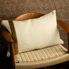 Load image into Gallery viewer, TREKO Pillow Karu White/Ocre 24x15"