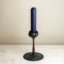 Load image into Gallery viewer, Enamel Candlestick Arts And Crafts Style