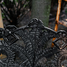 Load image into Gallery viewer, Black Fern Motif Iron Bench, Set Of 2