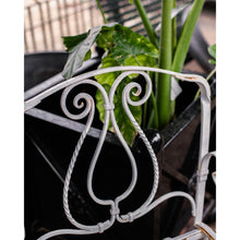 Load image into Gallery viewer, White Iron Bench and Chair Set