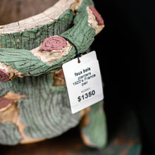 Load image into Gallery viewer, Pair of 1920s French Faux Bois Painted Trunk Planters with Legs