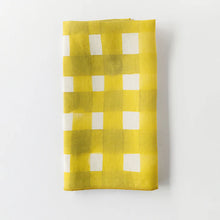 Load image into Gallery viewer, Yellow Cross-Hatch Napkin, Set of 4
