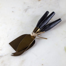 Load image into Gallery viewer, Black Mango Wood & Aged Bronze Cheese Knives