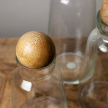 Load image into Gallery viewer, Glass & Mango Wood Decanter, Medium