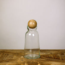 Load image into Gallery viewer, Glass & Mango Wood Decanter, Medium