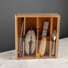Load image into Gallery viewer, Orban & Sons Seafood Set with Cracker in Wooden Box with Acrylic Lid
