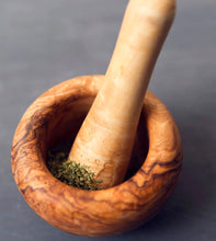 Load image into Gallery viewer, Olive Wood Mortar & Pestle