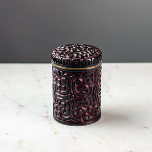 Hand Carved Cinnabar Jar