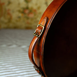Brown Leather Round Trays