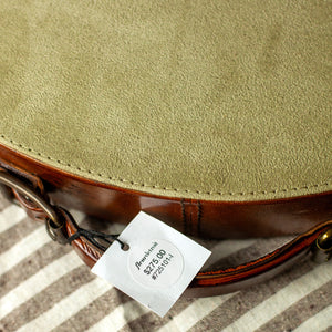 Brown Leather Round Trays