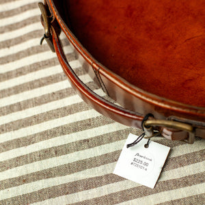 Brown Leather Round Trays