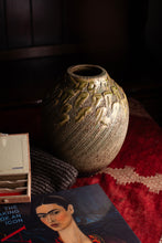 Load image into Gallery viewer, Ikebana Vase, Textured With Soft Green Detail
