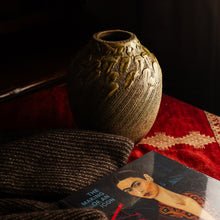 Load image into Gallery viewer, Ikebana Vase, Textured With Soft Green Detail
