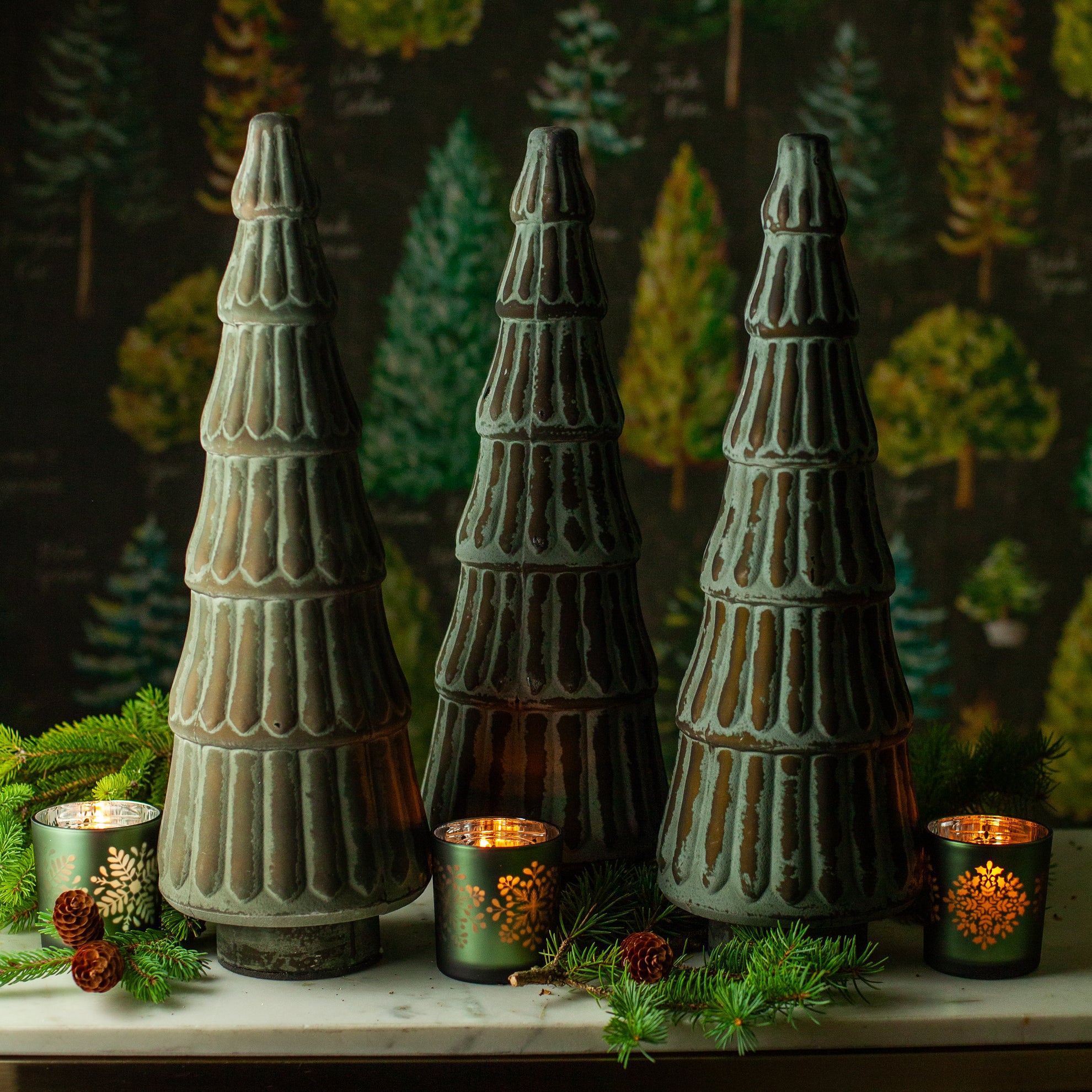 Bronze and Green Norway Tree, 18.5