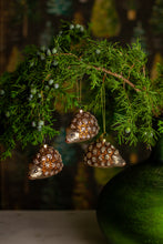 Load image into Gallery viewer, Glass Hedgehog Glitter Ornament, Set of 3
