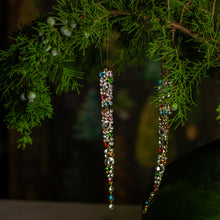 Load image into Gallery viewer, Multi-Color Jeweled Icicle Ornament, Set of 3
