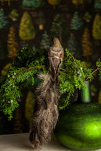 Load image into Gallery viewer, Brown Glitter Tail Feather Bird Ornament
