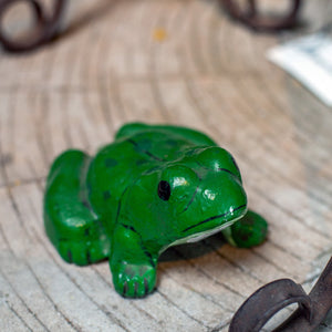 Vintage Painted Cast Iron Toad