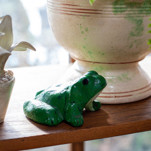 Vintage Painted Cast Iron Toad