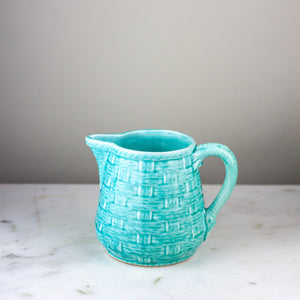 Turquoise Basketweave Pitcher, Early 20th Century