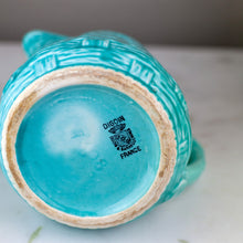 Load image into Gallery viewer, Turquoise Basketweave Pitcher, Early 20th Century
