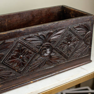 English Carved Wood Trough, Vintage