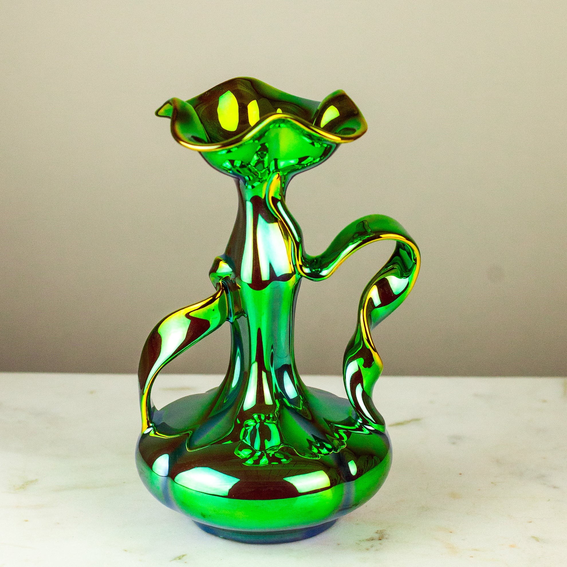 Zsolnay Eosin Ribbon-Ear Vase